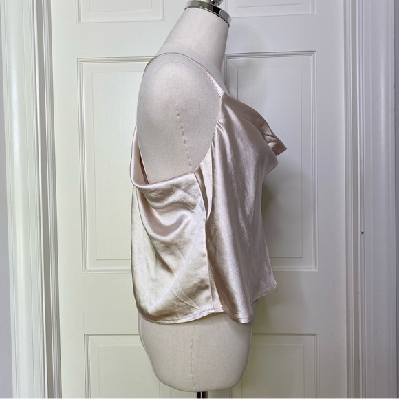Lulu’s Satin Cowl Neck Cami Tank Top Beige Fly Open Back Hold Onto Love XL NWT - Picture 6 of 16
